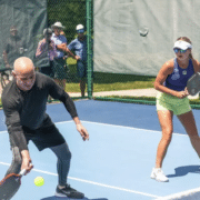 Anna Leigh Waters and Andre Agassi at the U.S. Open